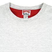 Vintage (Marlboro) - Grey & Red Embroidered Crew Neck Sweatshirt 1990s X-Large Vintage Retro