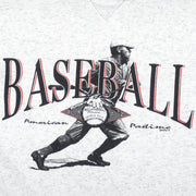 Vintage (BAC) - Baseball American Crew Neck Sweatshirt 1990s X-Large Vintage Retro