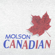 Vintage - Grey Molson Canadian Crew Neck Sweatshirt 1990s X-Large Vintage Retro