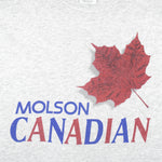 Vintage - Grey Molson Canadian Crew Neck Sweatshirt 1990s X-Large Vintage Retro