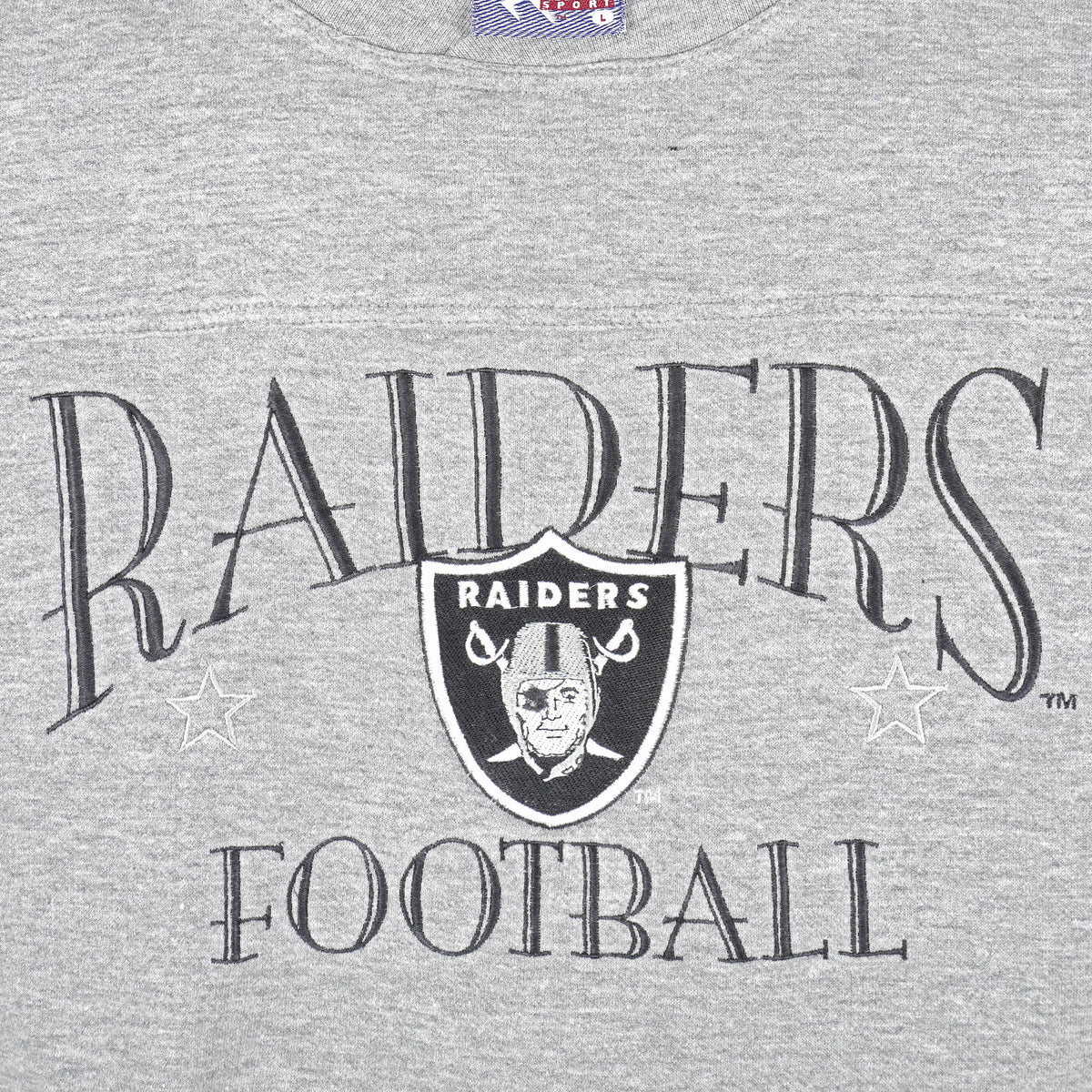 NFL (Lee) - Raiders Big Logo Sweatshirt 1990s Large Vintage Retro Football