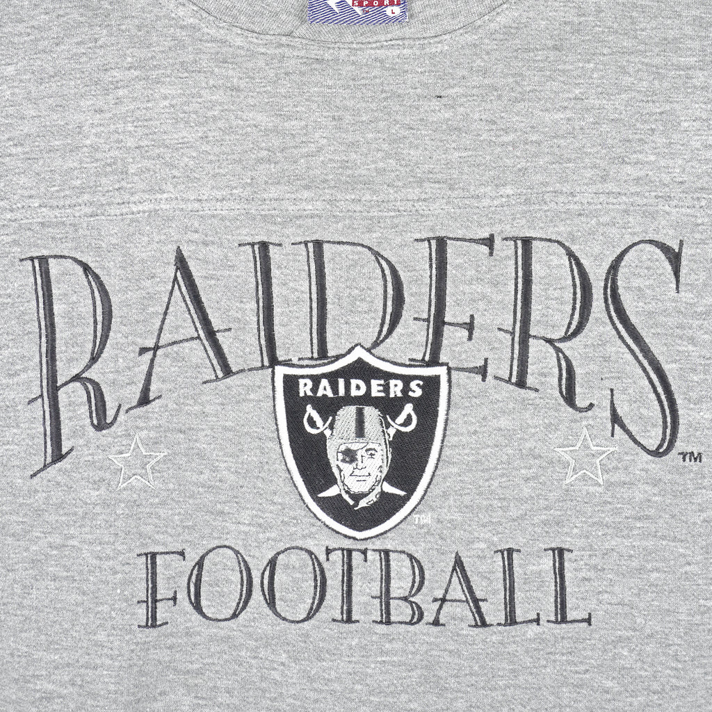 NFL (Lee) - Raiders Big Logo Sweatshirt 1990s Large Vintage Retro Football
