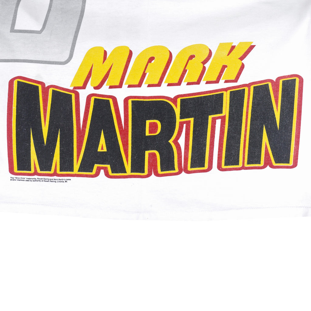 NASCAR (Power Pro) - Mark Martin Roush Racing T-Shirt 1990s Large Vintage Retro