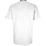 MLB (Nutmeg) - New York Mets Spell-Out T-Shirt 1991 Large Vintage Retro Baseball
