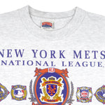 MLB (Nutmeg) - New York Mets Spell-Out T-Shirt 1991 Large Vintage Retro Baseball