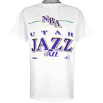 NBA (Trench) - Utah Jazz Big Spell-Out T-Shirt 1992 Large Vintage Retro Basketball