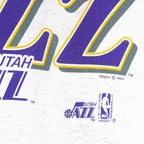 NBA (Trench) - Utah Jazz Big Spell-Out T-Shirt 1992 Large Vintage Retro Basketball