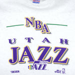NBA (Trench) - Utah Jazz Big Spell-Out T-Shirt 1992 Large Vintage Retro Basketball