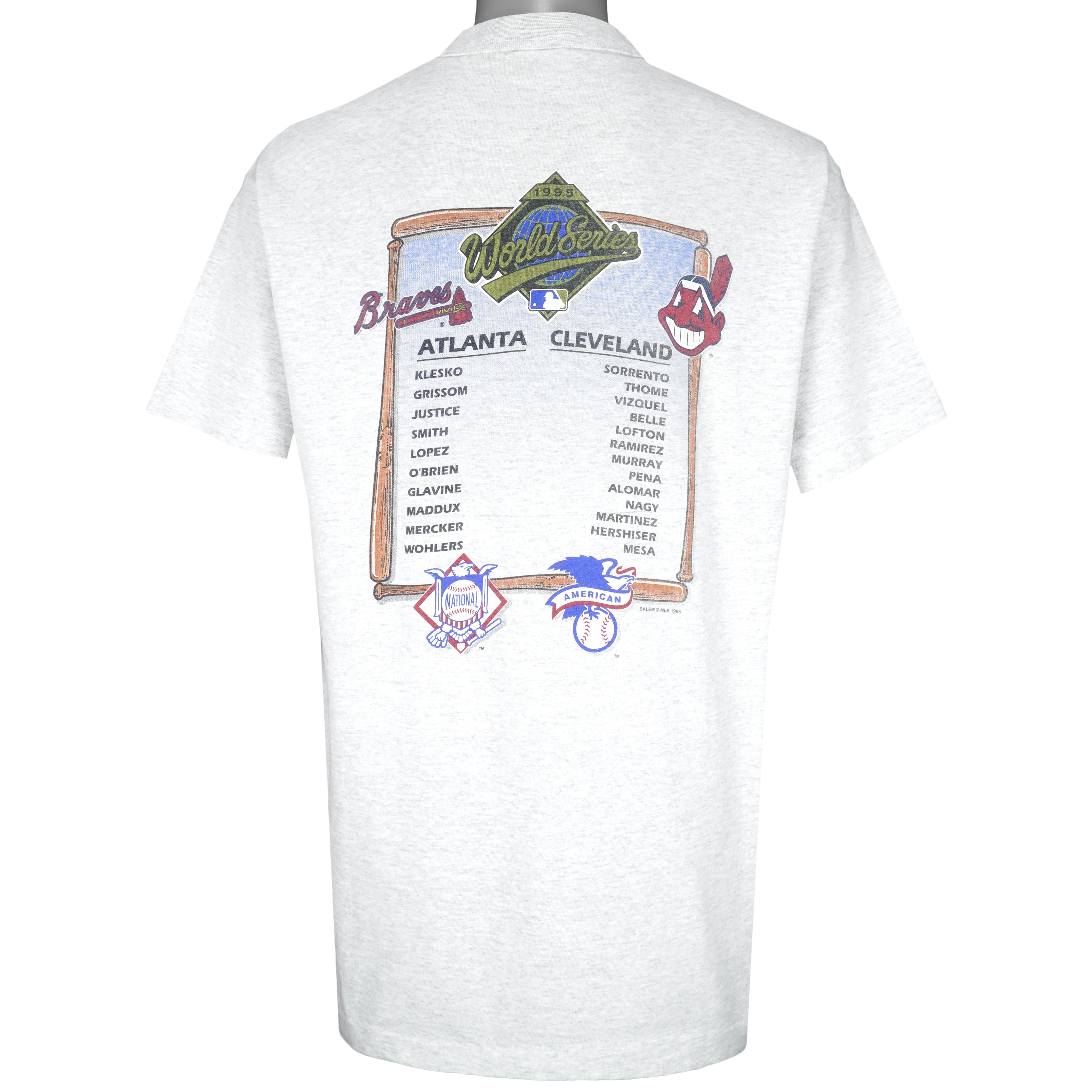 MLB - World Series, Cleveland VS Atlanta T-Shirt 1995 X-Large Vintage Retro Baseball