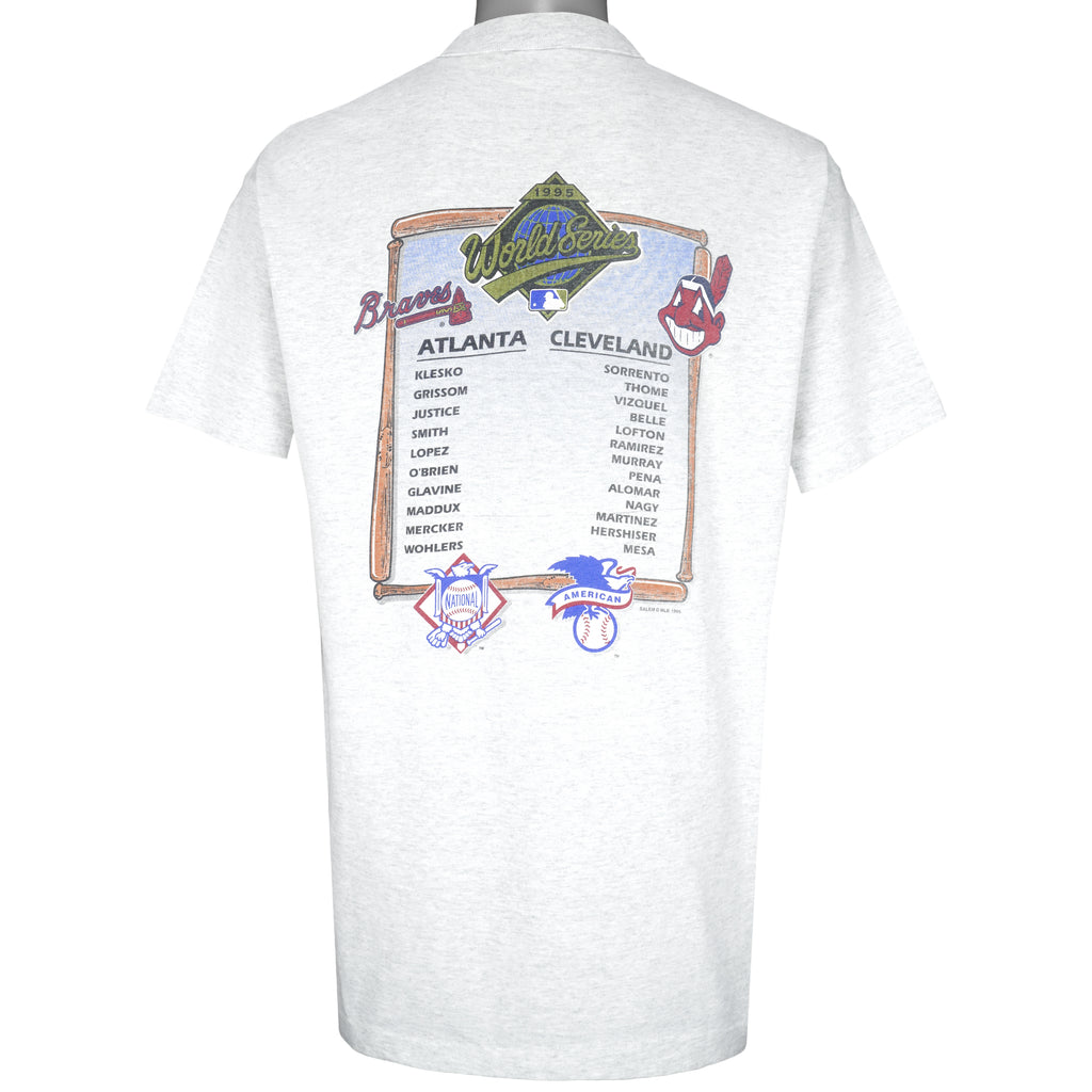 MLB - World Series, Cleveland VS Atlanta T-Shirt 1995 X-Large Vintage Retro Baseball