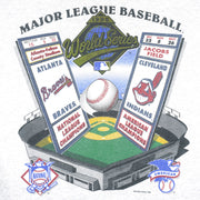 MLB - World Series, Cleveland VS Atlanta T-Shirt 1995 X-Large Vintage Retro Baseball