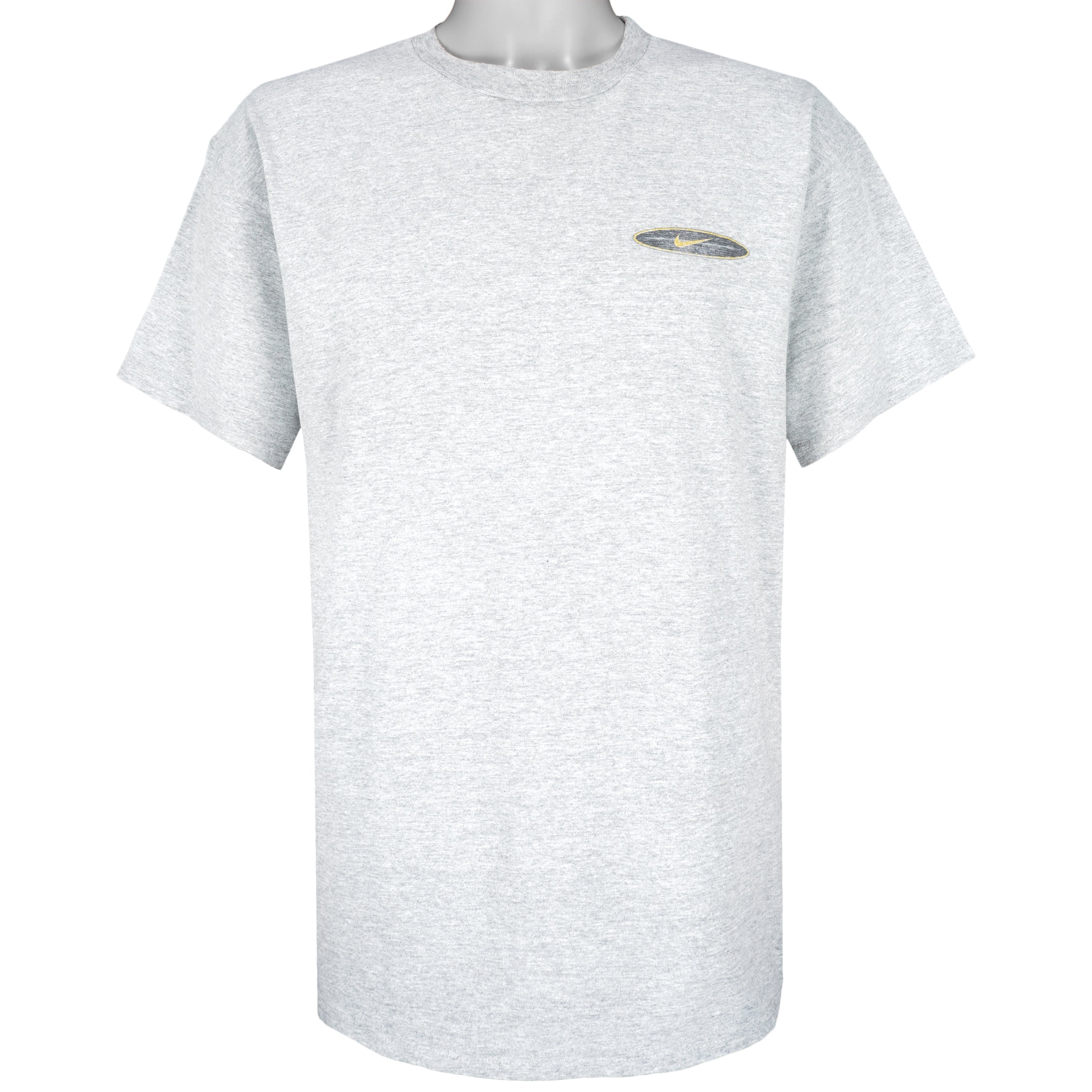 Nike - Grey Just Do It T-Shirt 1990s Large Vintage Retro