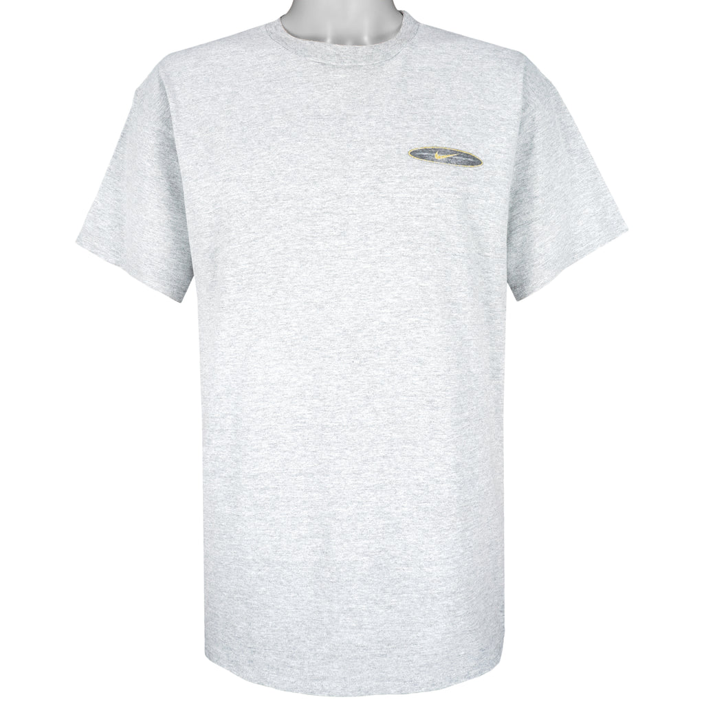 Nike - Grey Just Do It T-Shirt 1990s Large Vintage Retro