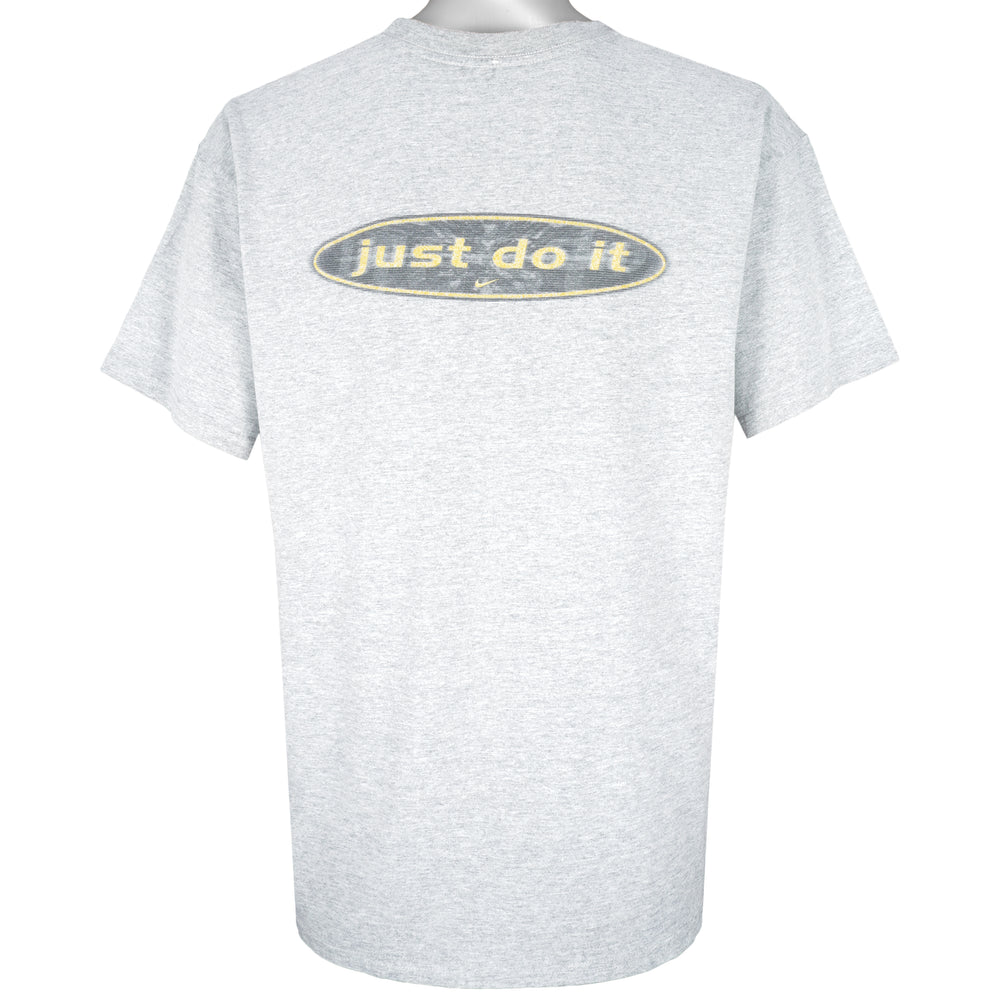 Nike - Grey Just Do It T-Shirt 1990s Large Vintage Retro