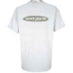 Nike - Grey Just Do It T-Shirt 1990s Large Vintage Retro