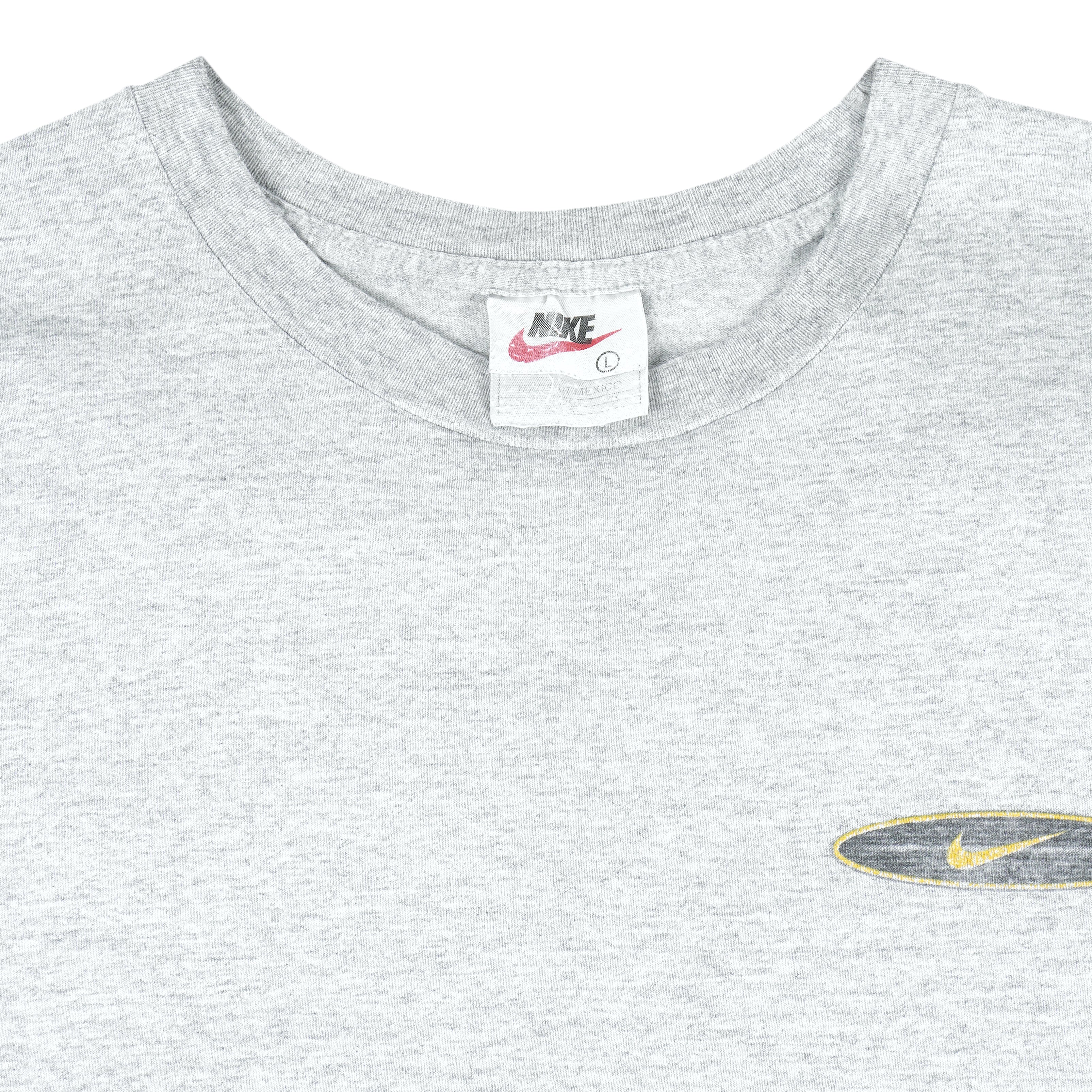 Nike - Grey Just Do It T-Shirt 1990s Large Vintage Retro