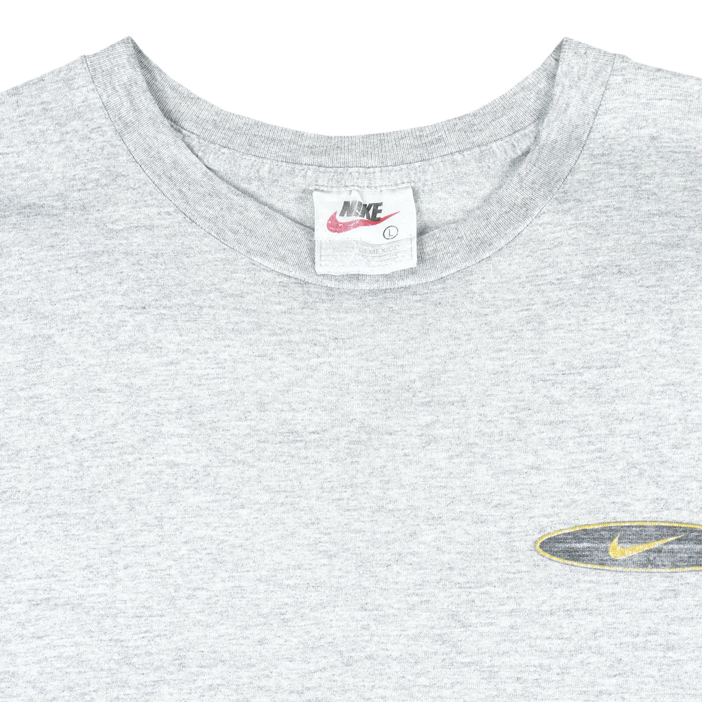 Nike - Grey Just Do It T-Shirt 1990s Large Vintage Retro
