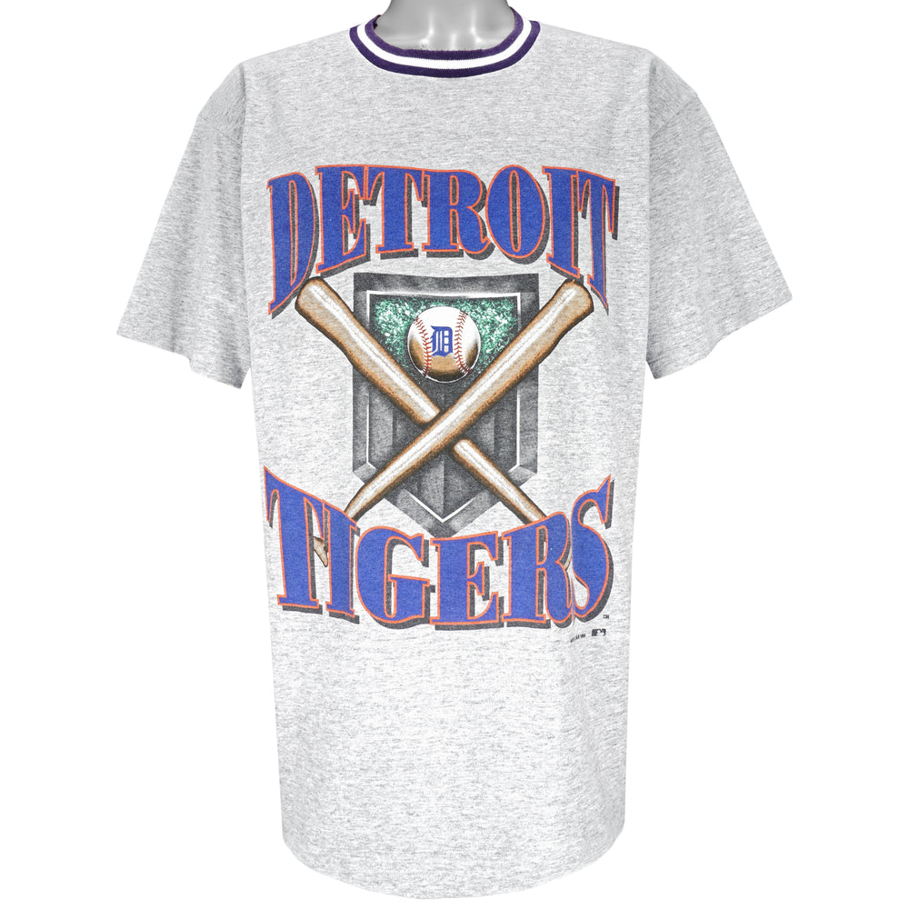 MLB (Artex) - Detroit Tigers Big Spell-Out T-Shirt 1994 Large Vintage Retro Baseball