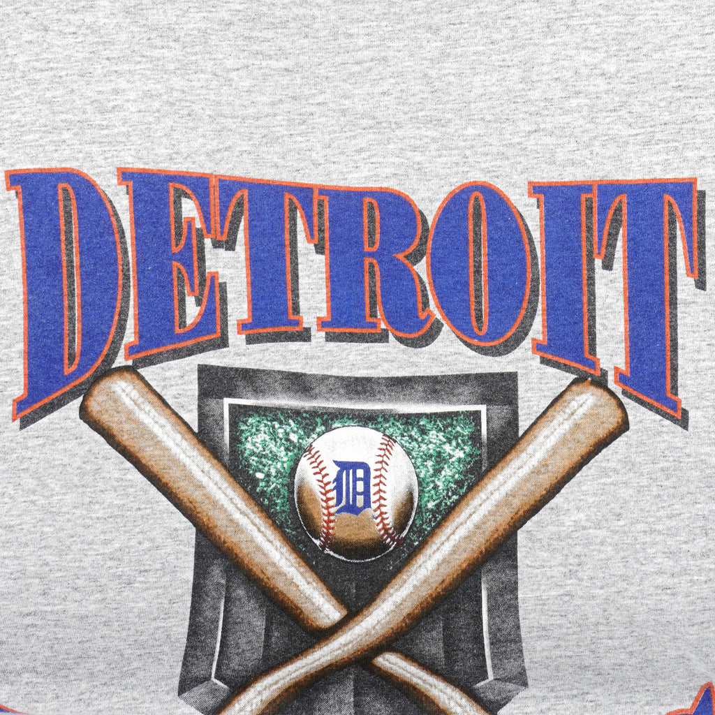 MLB (Artex) - Detroit Tigers Big Spell-Out T-Shirt 1994 Large Vintage Retro Baseball