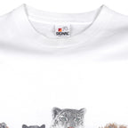 Vintage (Signal Sports) - Cats and The World T-Shirt 1990s X-Large Vintage Retro