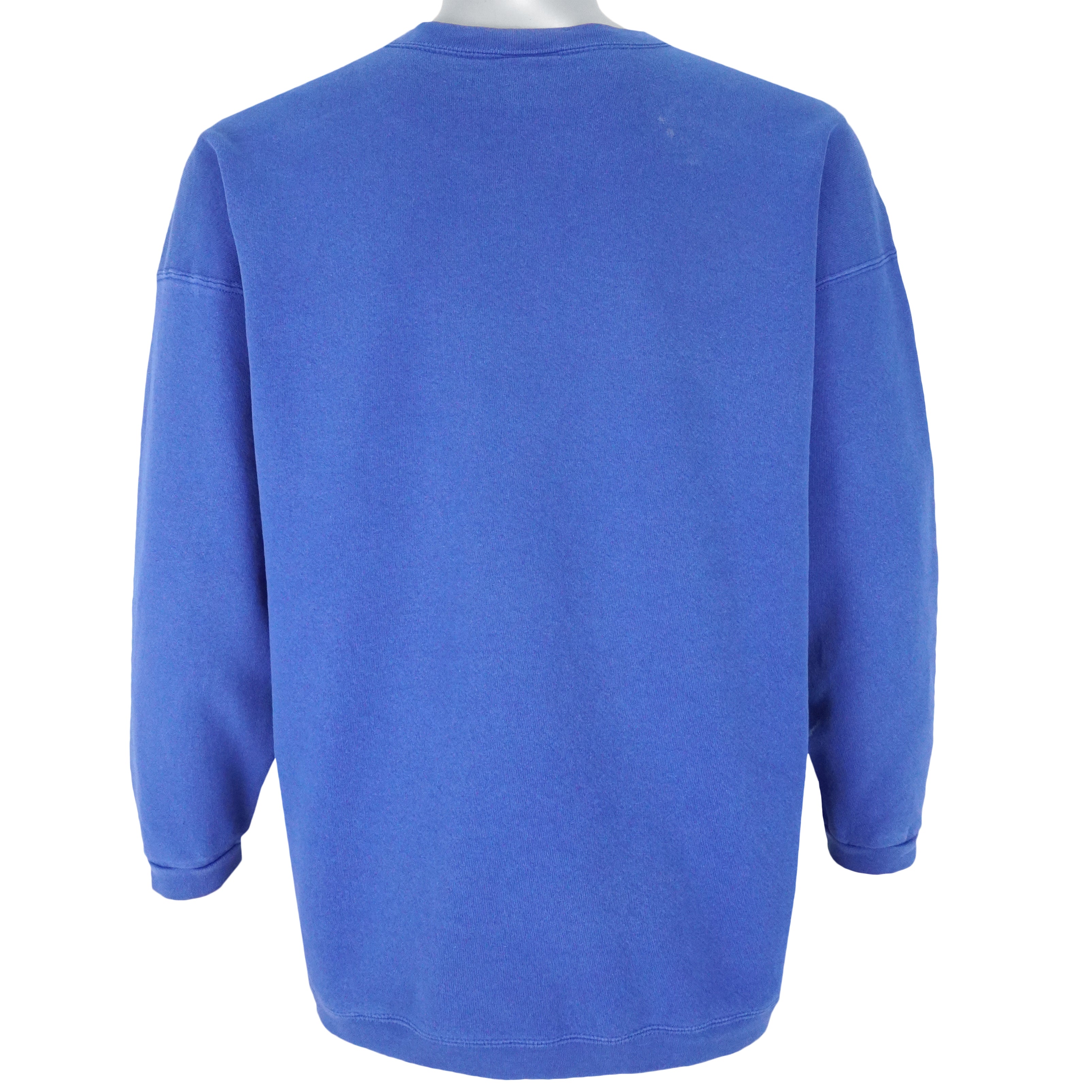 Nike - Blue Big Logo Crew Neck Sweatshirt 1990s X-Large Vintage Retro