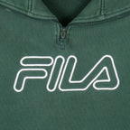 Fila - Green 1/4 Zip Sweatshirt 1990s X-Large Vintage Retro