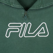 Fila - Green 1/4 Zip Sweatshirt 1990s X-Large Vintage Retro