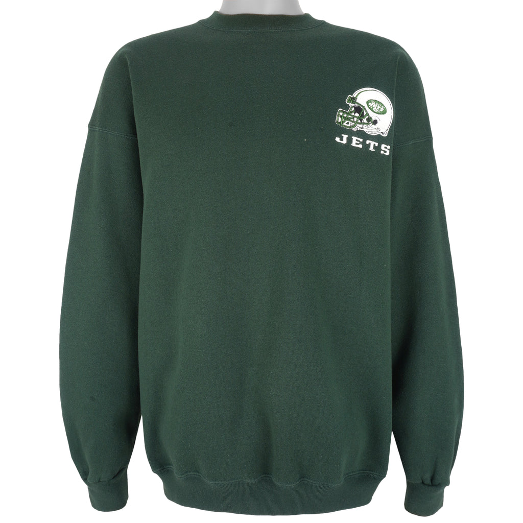 NFL (Puma) - New York Jets Embroidered Sweatshirt 1990s XX-Large Vintage Retro Football