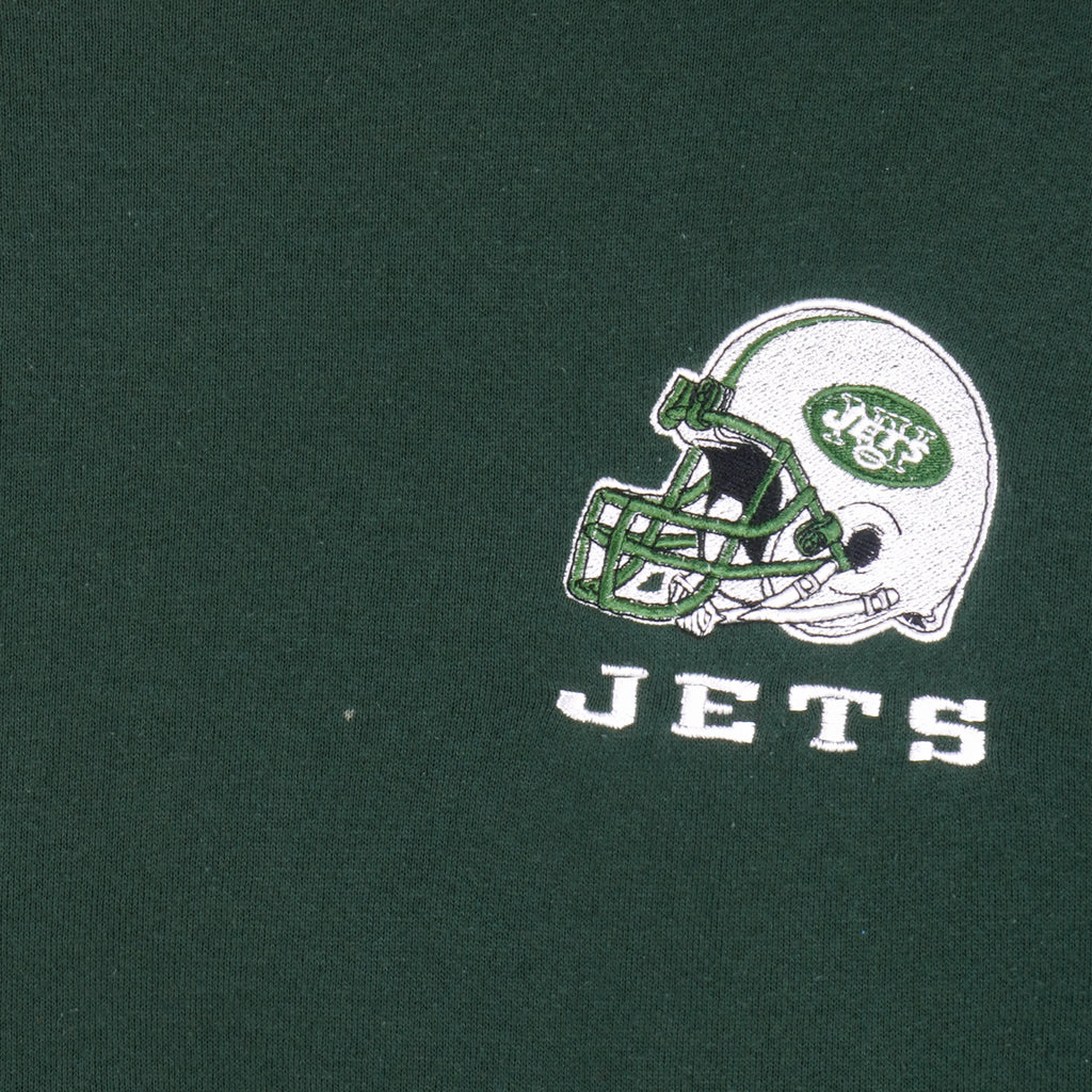 NFL (Puma) - New York Jets Embroidered Sweatshirt 1990s XX-Large Vintage Retro Football