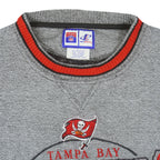 NFL (Logo Athletic) - Tampa Bay Buccaneers Embroidered Sweatshirt 1990s Large Vintage Retro Football