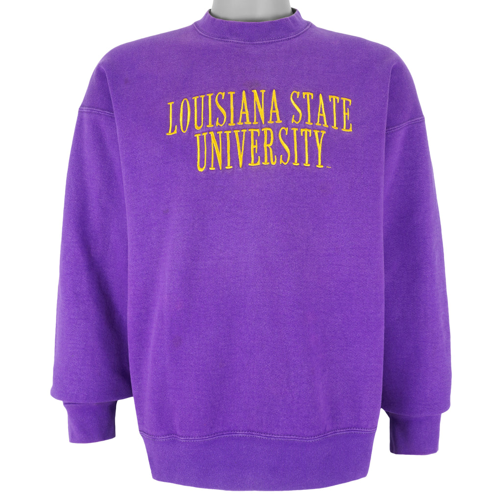 Vintage - Louisiana State University Crew Neck Sweatshirt 1990s Large Vintage Retro