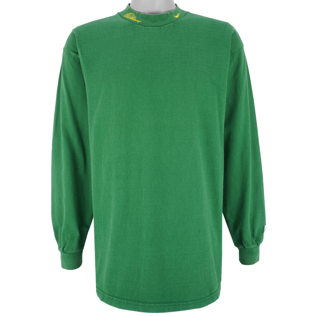 Nike - Green Bay Packers Embroidered Sweatshirt 1990s X-Large Vintage Retro Football