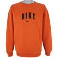 Nike - Orange Embroidered Crew Neck Sweatshirt 1990s Large Vintage Retro