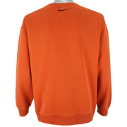 Nike - Orange Embroidered Crew Neck Sweatshirt 1990s Large Vintage Retro