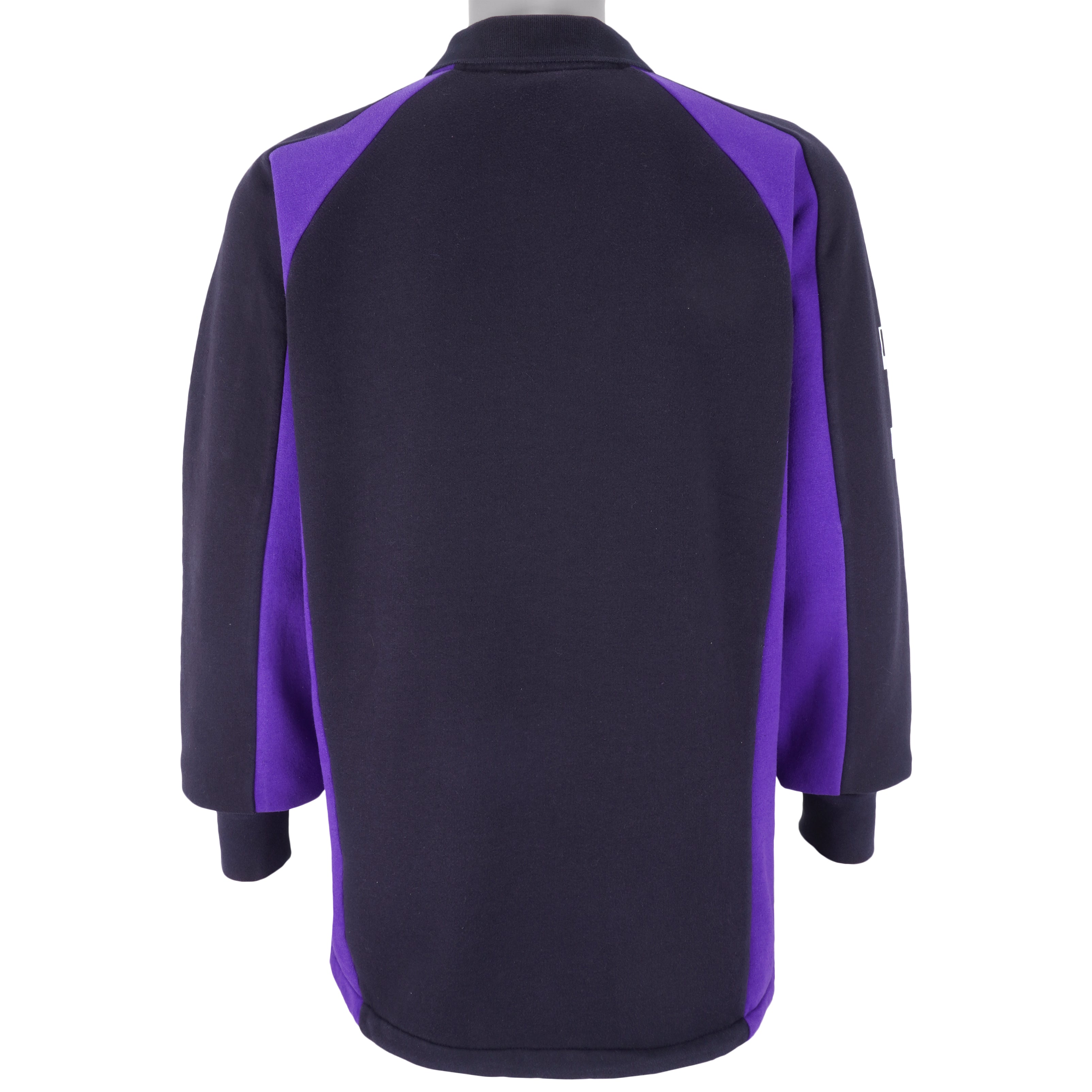 Vintage - FedEx Black & Purple 1/4 Zip Sweatshirt 1990s Medium Vintage Retro