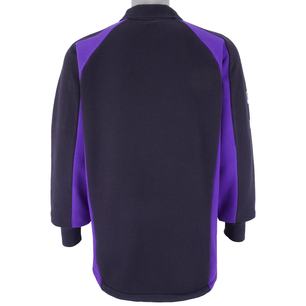 Vintage - FedEx Black & Purple 1/4 Zip Sweatshirt 1990s Medium Vintage Retro