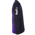 Vintage - FedEx Black & Purple 1/4 Zip Sweatshirt 1990s Medium Vintage Retro