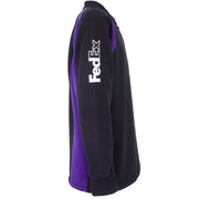 Vintage - FedEx Black & Purple 1/4 Zip Sweatshirt 1990s Medium Vintage Retro