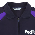 Vintage - FedEx Black & Purple 1/4 Zip Sweatshirt 1990s Medium Vintage Retro