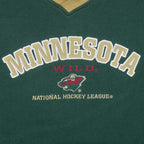 NHL (Lee) - Green Minnesota Wild Crew Neck Sweatshirt 1990s X-Large Vintage Retro Hockey
