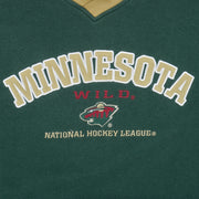 NHL (Lee) - Green Minnesota Wild Crew Neck Sweatshirt 1990s X-Large Vintage Retro Hockey
