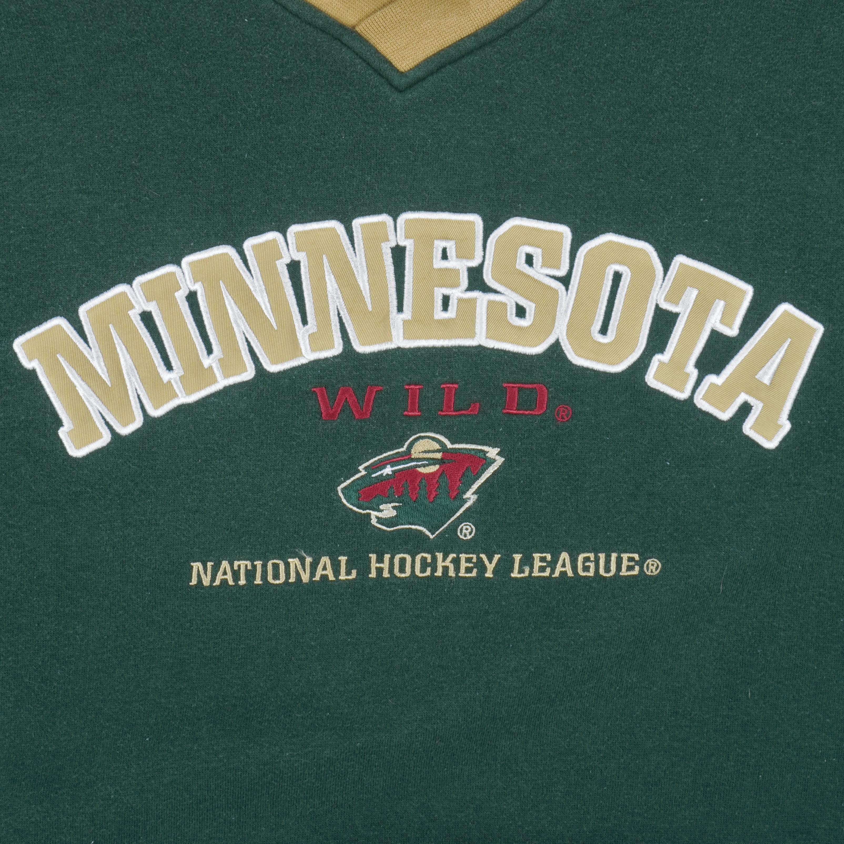 NHL (Lee) - Green Minnesota Wild Crew Neck Sweatshirt 1990s X-Large Vintage Retro Hockey