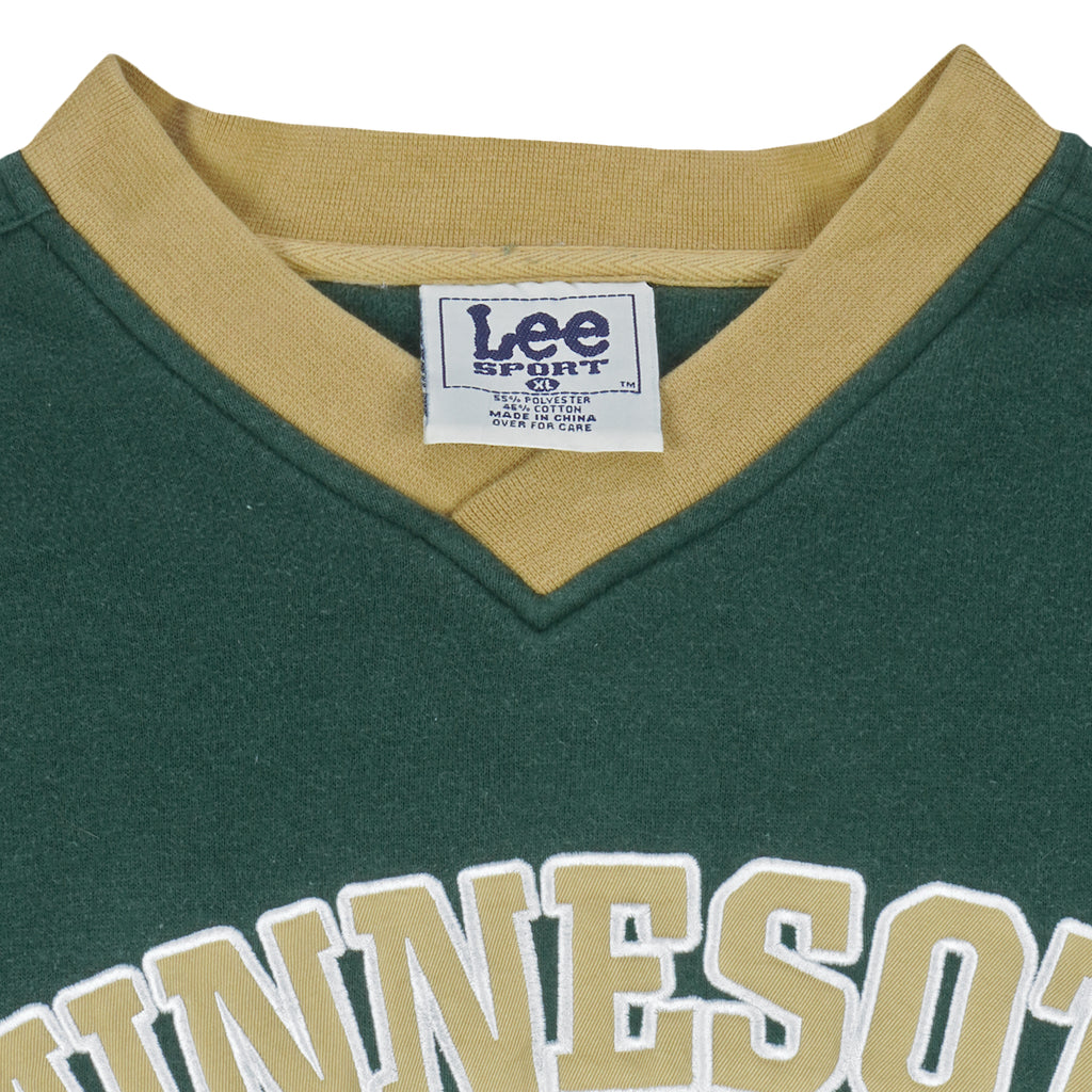 NHL (Lee) - Green Minnesota Wild Crew Neck Sweatshirt 1990s X-Large Vintage Retro Hockey