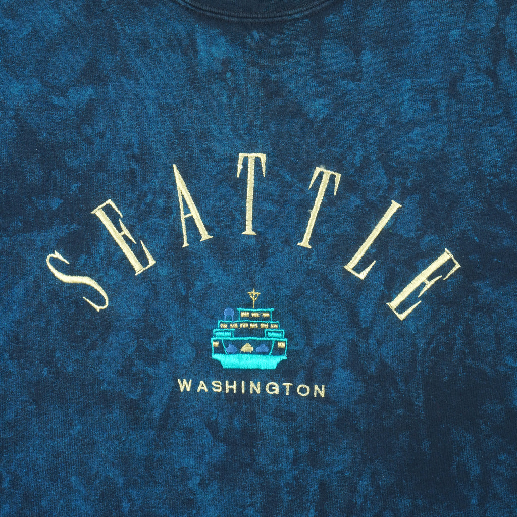 Vintage - Seattle Washington Crew Neck Sweatshirt 1990s Large Vintage Retro