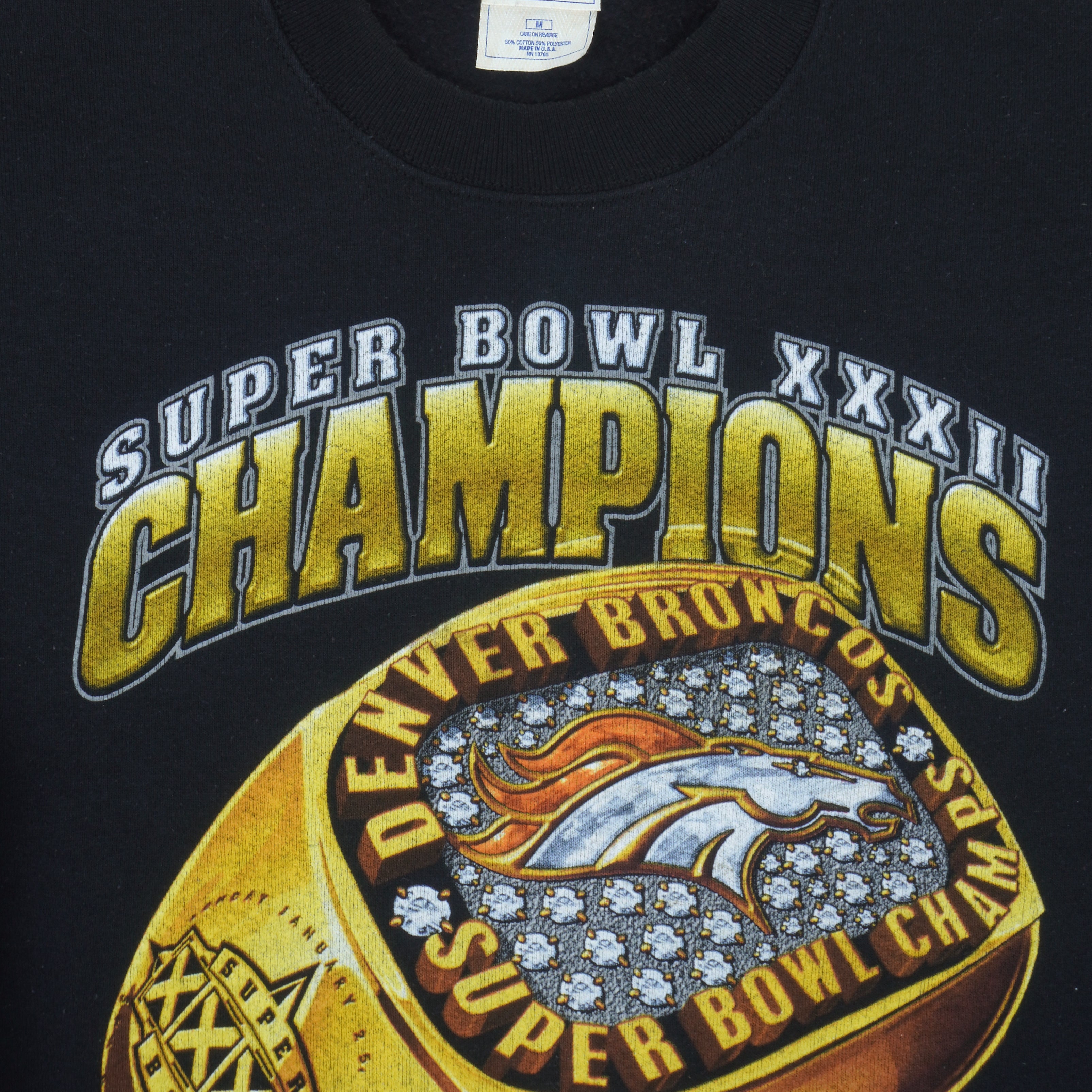 NFL - Denver Broncos, Super Bowl 32th Champions Sweatshirt 1990s Medium Vintage Retro Football