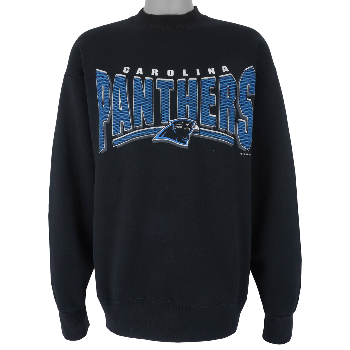 NFL - Carolina Panthers Big Spell-Out Sweatshirt 1997 X-Large Vintage Retro Football