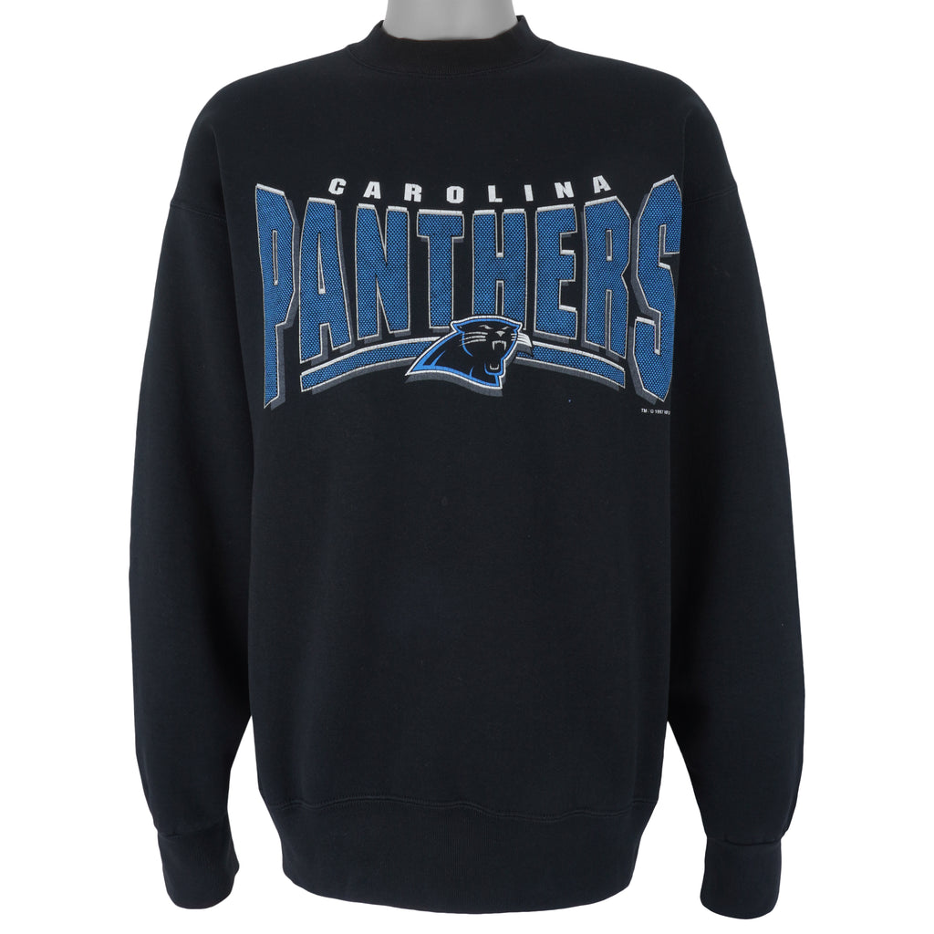 NFL - Carolina Panthers Big Spell-Out Sweatshirt 1997 X-Large Vintage Retro Football