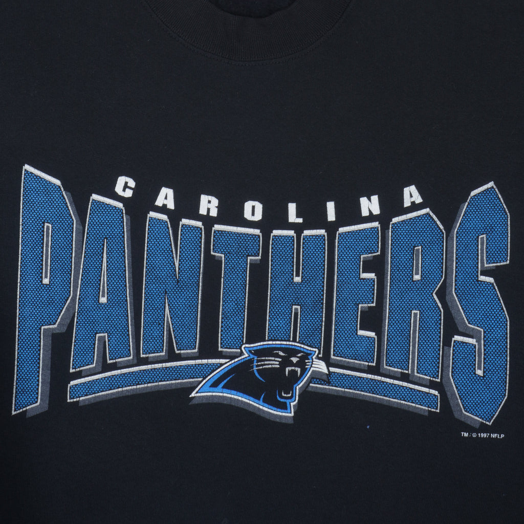 NFL - Carolina Panthers Big Spell-Out Sweatshirt 1997 X-Large Vintage Retro Football