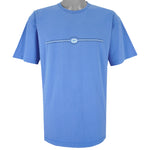 Nike - Blue Embroidered T-Shirt 1990s Large Vintage Retro