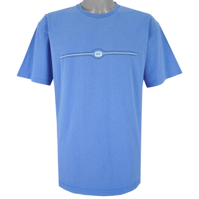 Nike - Blue Embroidered T-Shirt 2000s Large